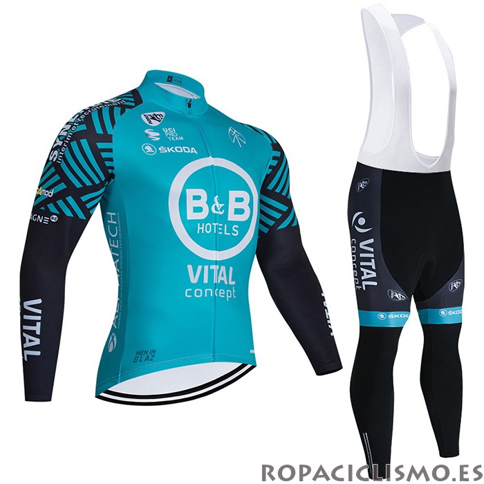 2021 Maillot Concept-BB Hotels Tirantes Mangas Largas Azul Claro